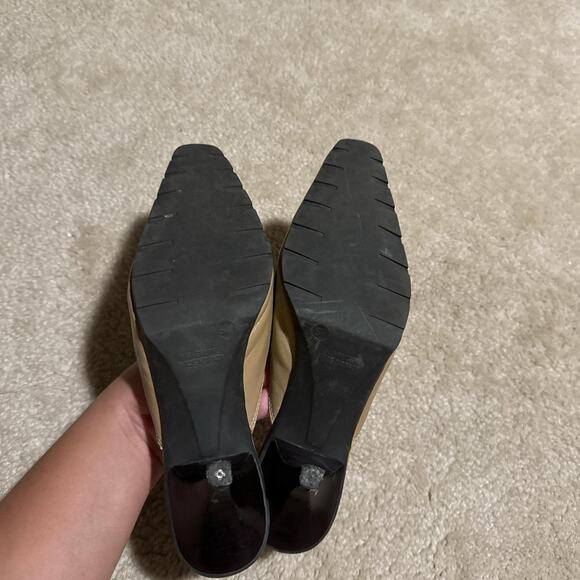 Tan leather kitten heel mules 5.5 - Picture 6 of 8